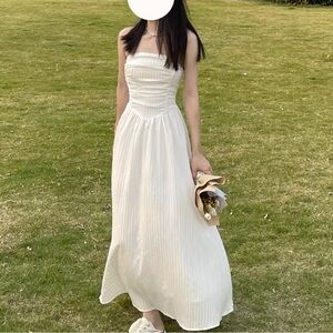Urban outfitter white long dress size small